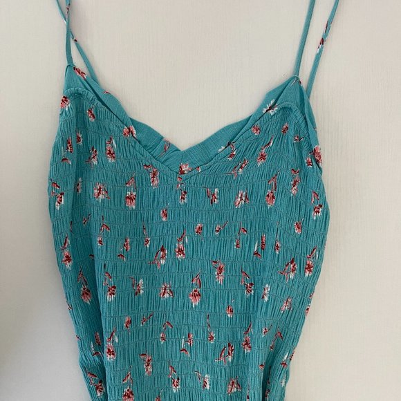 Smocked Floral Mini Dress - Picture 2 of 4